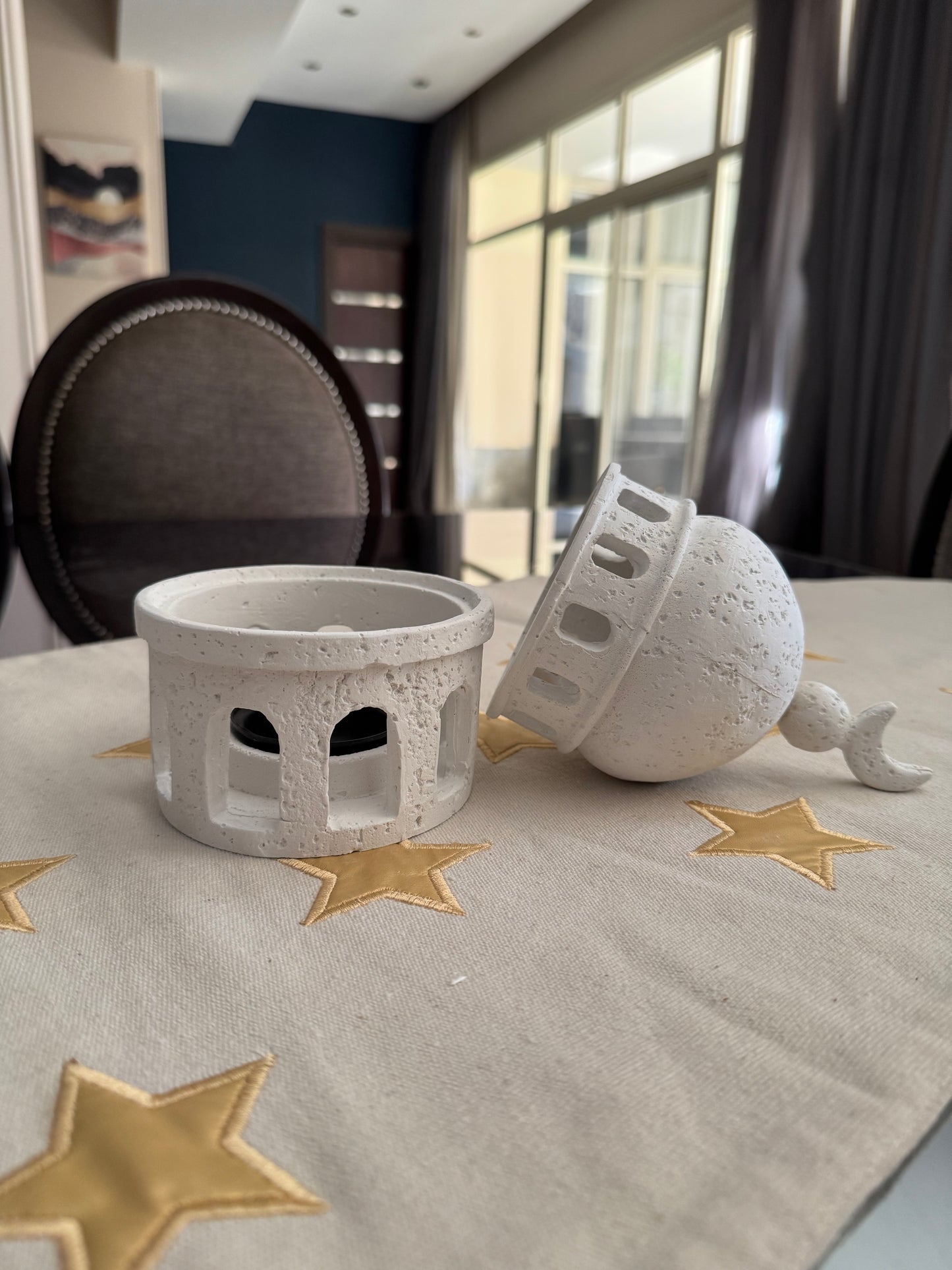 White Mosque Candle Holder
