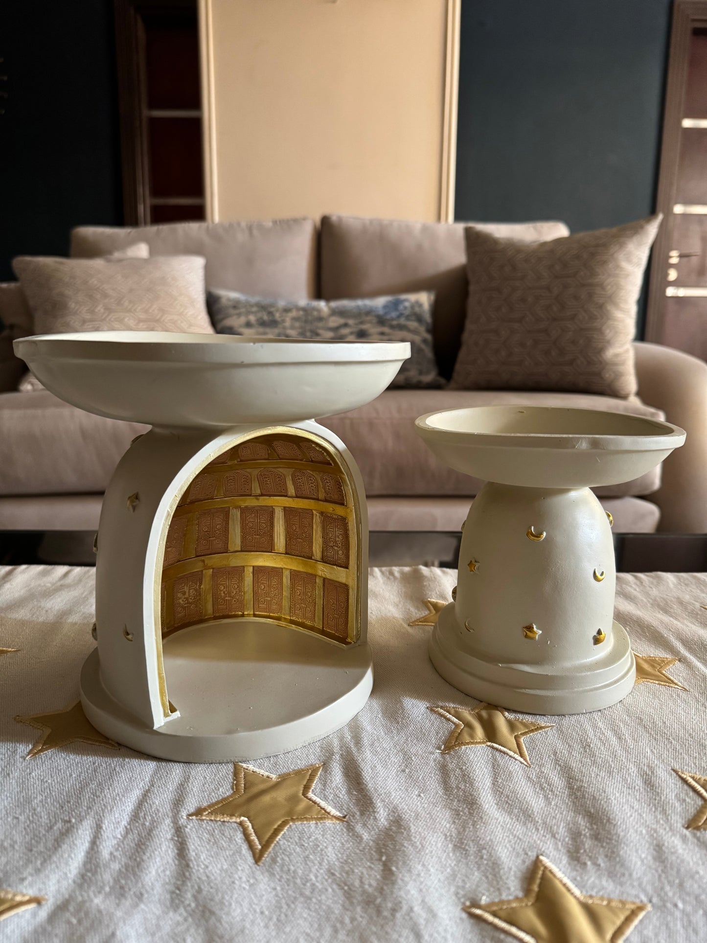 Beige with Gold Stars Tamreya