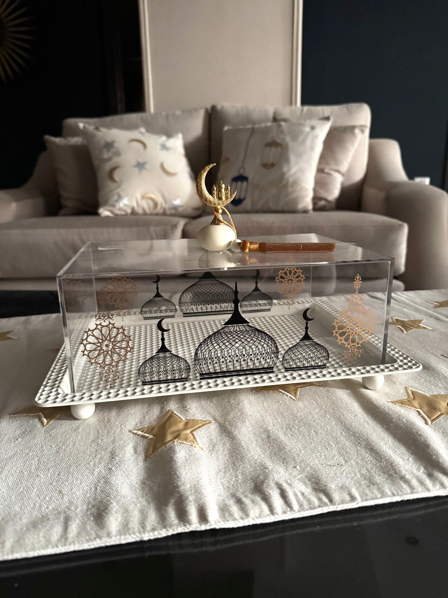 White MetalxAcrylic Tamreya