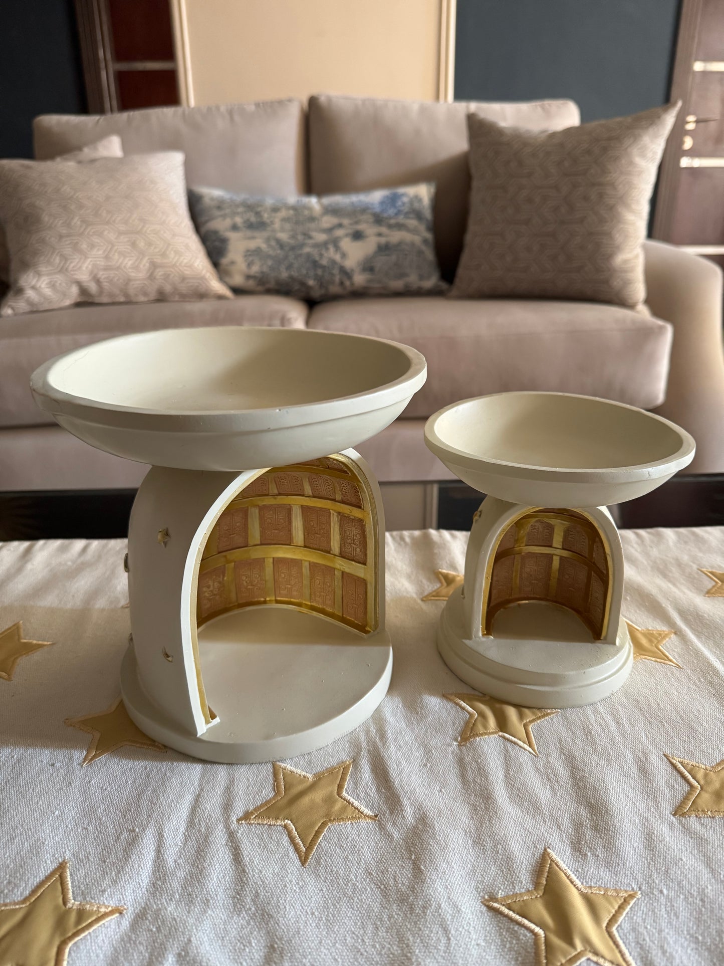 Beige with Gold Stars Tamreya