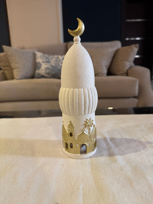 CreamxGold Pottery Mini Lantern