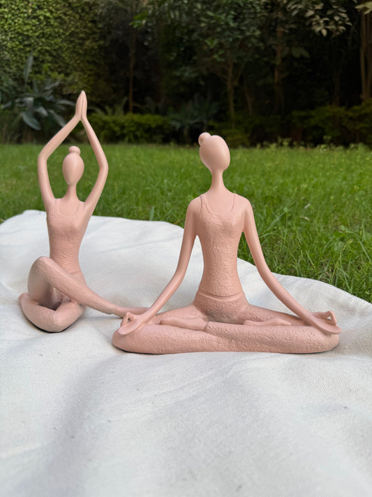 Pink Yoga Sculpture