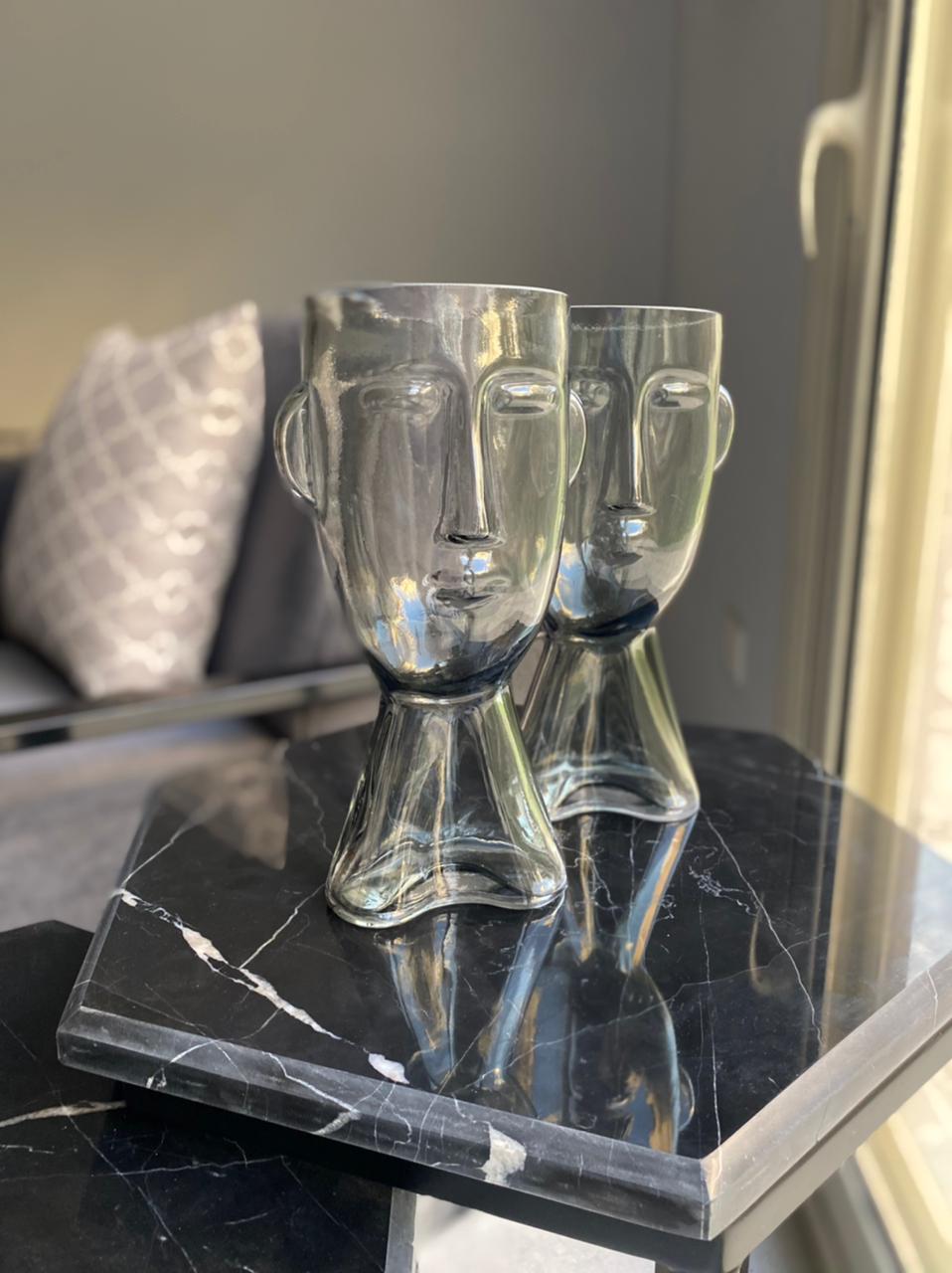 Glass Face Vase