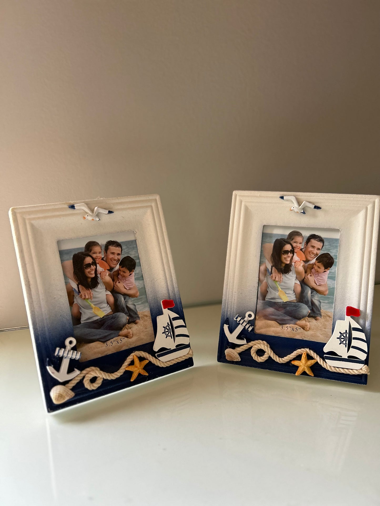 White x Blue Summer Picture Frame