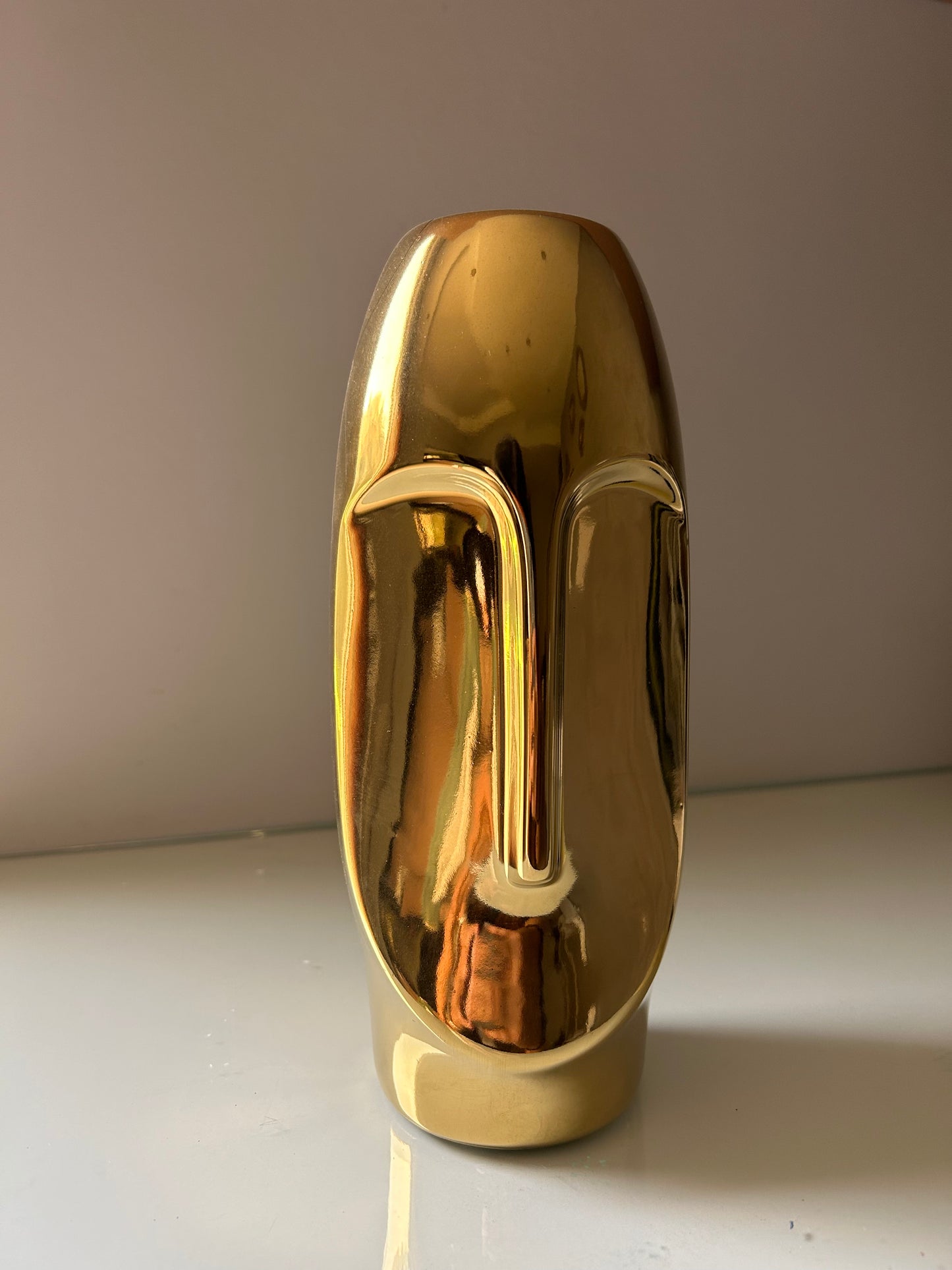 Gold Face Vase