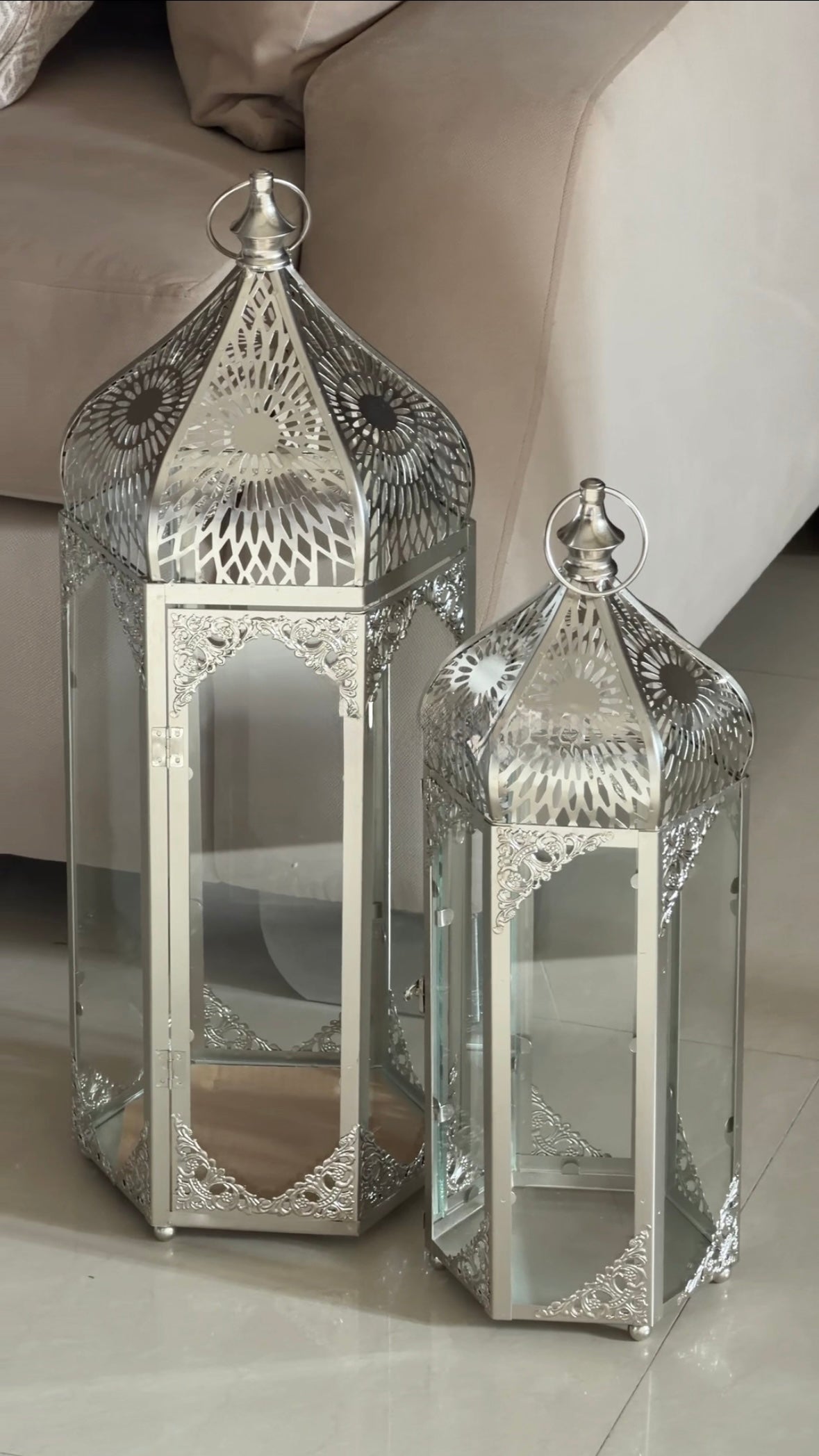 Silver Stand Lanterns